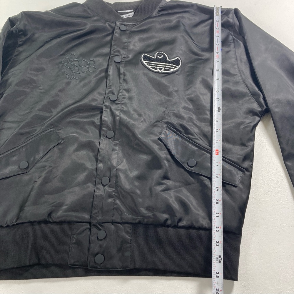 Adidas Men's Varsity Bomber Jacket in Black Shimo Size M - Picture 7 of 16